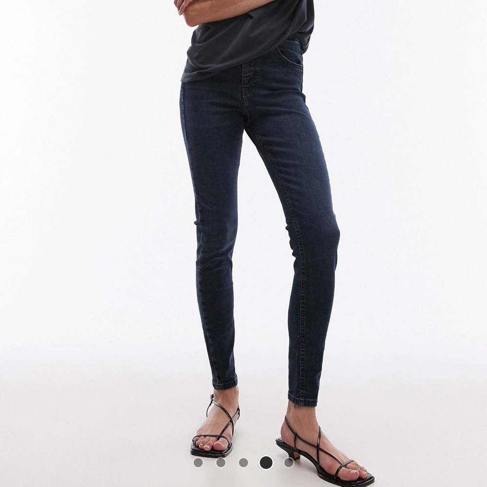 Topshop jamie jeans in blue Blue black W32 L30